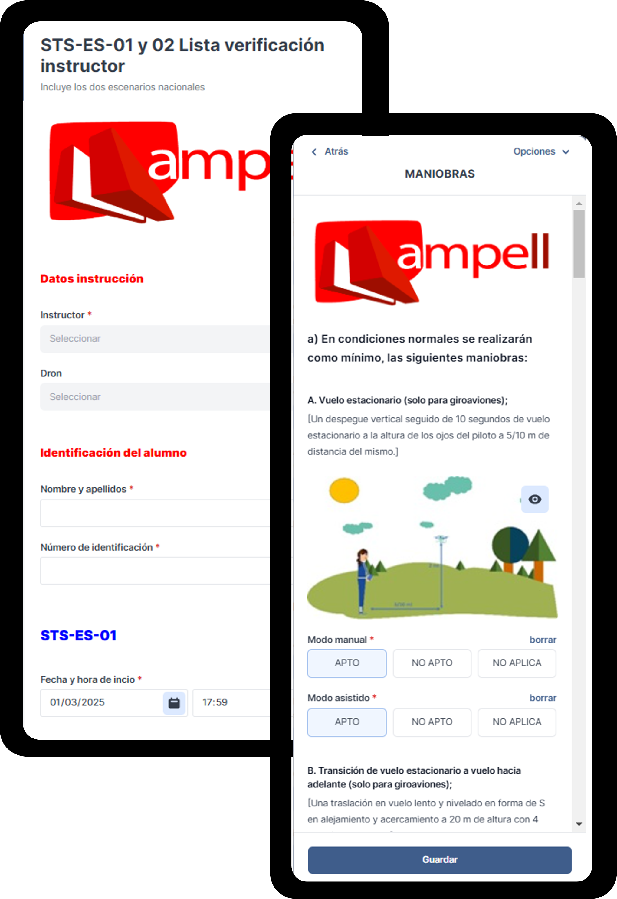Gestión de Registros drones desde el Móvil